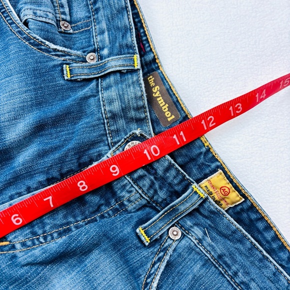 Adriano Goldschmied The Symbol Button Fly Faded Straight Leg Jeans (31/32) - Picture 15 of 16